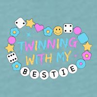 Twin Matching Twins Day Friend Twinning With My Bestie Twin Sueded Cloud Jersey T-Shirt