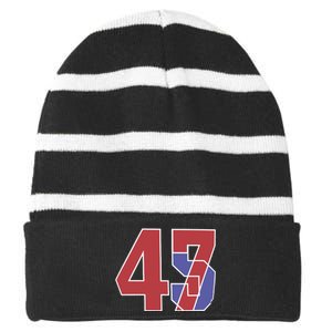 Trump Maga Striped Beanie with Solid Band