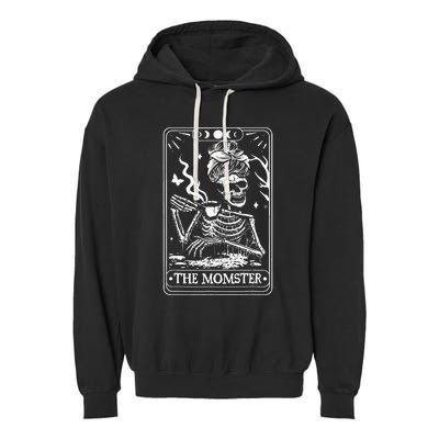 The Momster Tarot Card Skeleton Halloween Garment-Dyed Fleece Hoodie