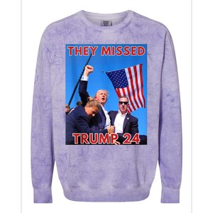 They Missed Trump 24 Donald Trump 2024 Usa Election Voting Colorblast Crewneck Sweatshirt