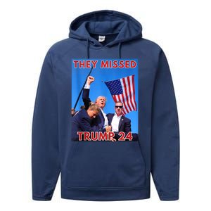 They Missed Trump 24 Donald Trump 2024 Usa Election Voting Performance Fleece Hoodie