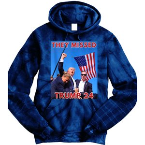 They Missed Trump 24 Donald Trump 2024 Usa Election Voting Tie Dye Hoodie