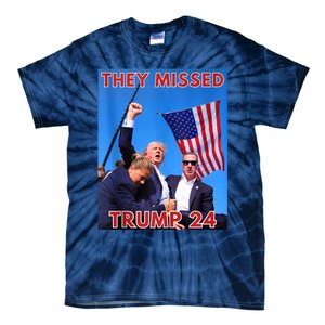 They Missed Trump 24 Donald Trump 2024 Usa Election Voting Tie-Dye T-Shirt