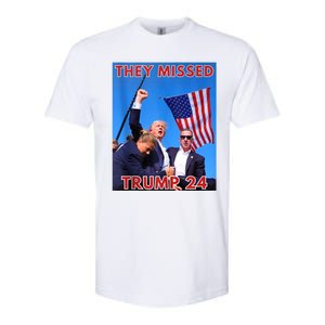 They Missed Trump 24 Donald Trump 2024 Usa Election Voting Softstyle CVC T-Shirt