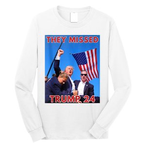 They Missed Trump 24 Donald Trump 2024 Usa Election Voting Long Sleeve Shirt