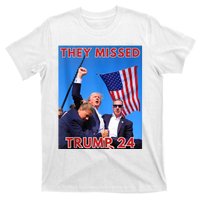 They Missed Trump 24 Donald Trump 2024 Usa Election Voting T-Shirt