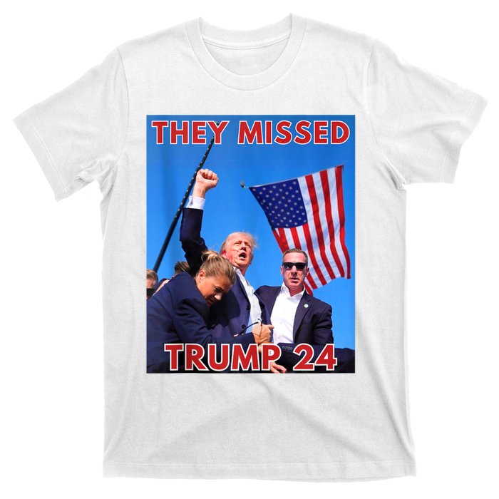 They Missed Trump 24 Donald Trump 2024 Usa Election Voting T-Shirt