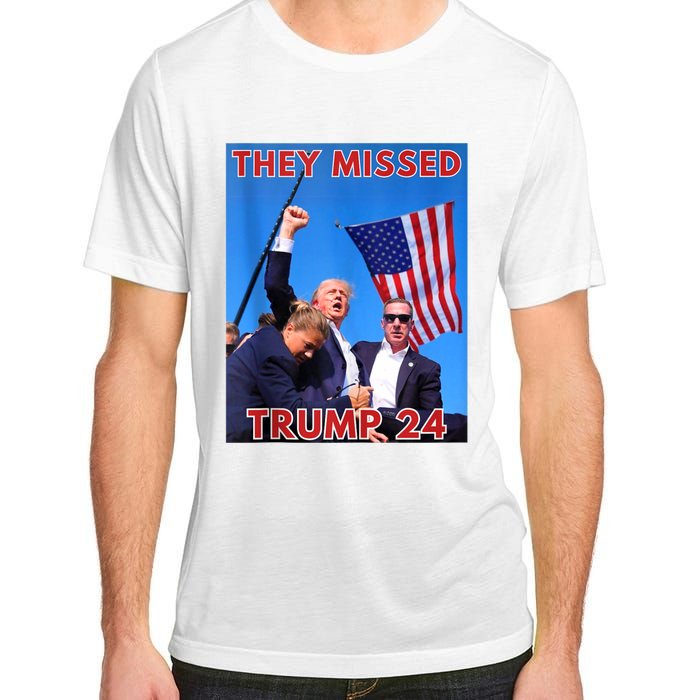 They Missed Trump 24 Donald Trump 2024 Usa Election Voting Adult ChromaSoft Performance T-Shirt