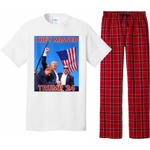 They Missed Trump 24 Donald Trump 2024 Usa Election Voting Pajama Set