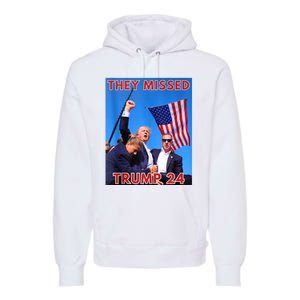 They Missed Trump 24 Donald Trump 2024 Usa Election Voting Premium Hoodie