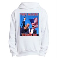 They Missed Trump 24 Donald Trump 2024 Usa Election Voting Urban Pullover Hoodie