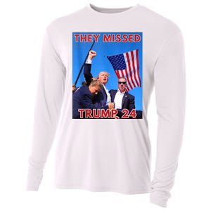 They Missed Trump 24 Donald Trump 2024 Usa Election Voting Cooling Performance Long Sleeve Crew