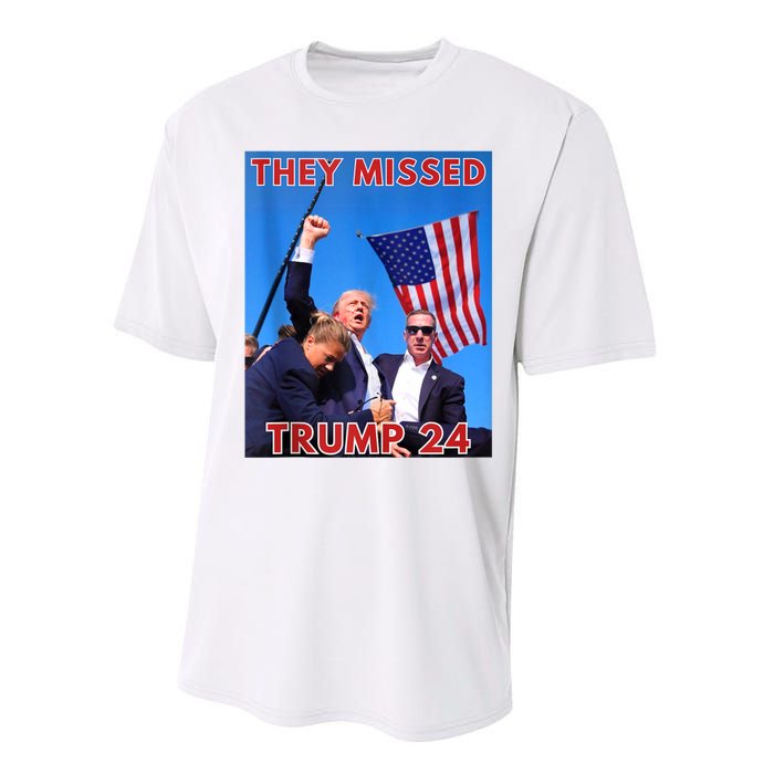 They Missed Trump 24 Donald Trump 2024 Usa Election Voting Performance Sprint T-Shirt