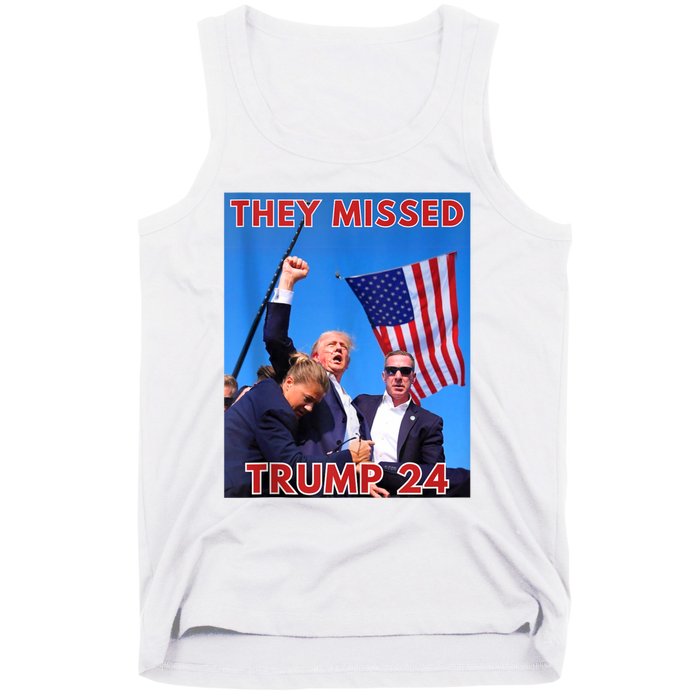 They Missed Trump 24 Donald Trump 2024 Usa Election Voting Tank Top