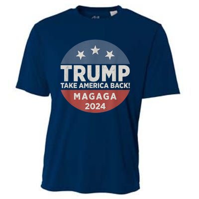 Trump Magaga Take America Back Bald Eagle Trump 2024 Magaga Cooling Performance Crew T-Shirt