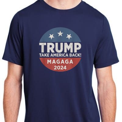 Trump Magaga Take America Back Bald Eagle Trump 2024 Magaga Adult ChromaSoft Performance T-Shirt