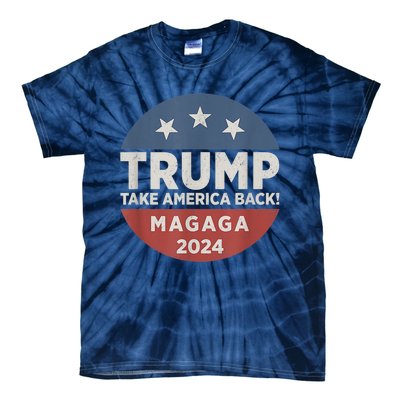 Trump Magaga Take America Back Bald Eagle Trump 2024 Magaga Tie-Dye T-Shirt