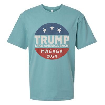 Trump Magaga Take America Back Bald Eagle Trump 2024 Magaga Sueded Cloud Jersey T-Shirt