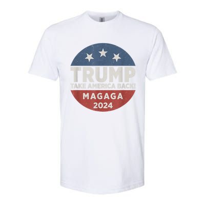 Trump Magaga Take America Back Bald Eagle Trump 2024 Magaga Softstyle CVC T-Shirt