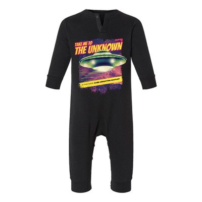 Take Me To The Unknown UFO Alien Infant Fleece One Piece