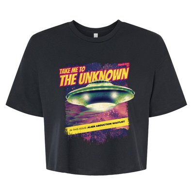 Take Me To The Unknown UFO Alien Bella+Canvas Jersey Crop Tee