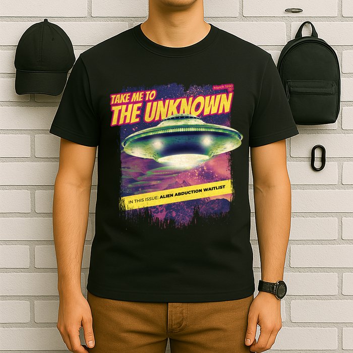 Take Me To The Unknown UFO Alien T-Shirt