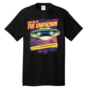 Take Me To The Unknown UFO Alien Tall T-Shirt