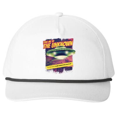 Take Me To The Unknown UFO Alien Snapback Five-Panel Rope Hat