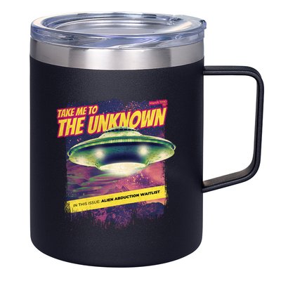 Take Me To The Unknown UFO Alien 12oz Stainless Steel Coffee Mug