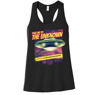 Take Me To The Unknown UFO Alien Women's Racerback Tank