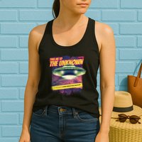 Take Me To The Unknown UFO Alien Womens Tank Top