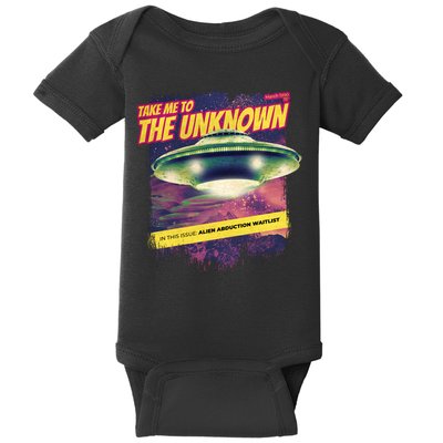 Take Me To The Unknown UFO Alien Baby Bodysuit
