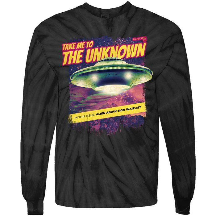 Take Me To The Unknown UFO Alien Tie-Dye Long Sleeve Shirt