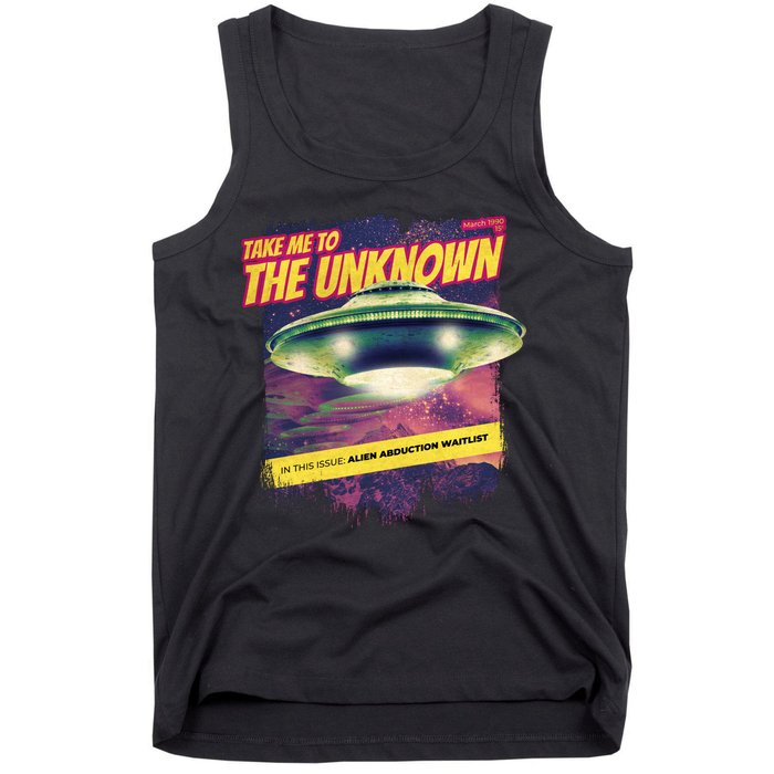 Take Me To The Unknown UFO Alien Tank Top