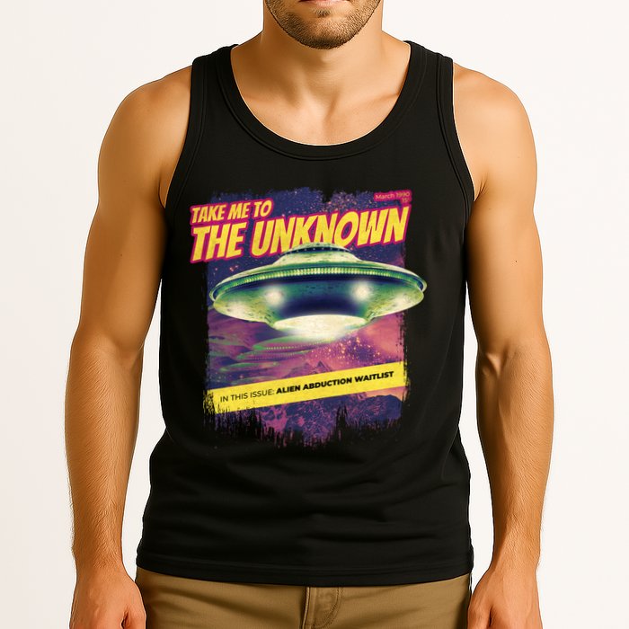 Take Me To The Unknown UFO Alien Tank Top