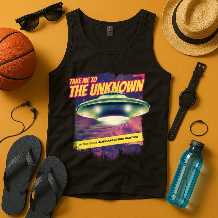Take Me To The Unknown UFO Alien Tank Top