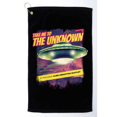 Take Me To The Unknown UFO Alien Golf Towel