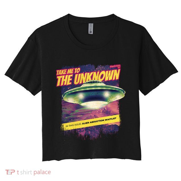 Take Me To The Unknown UFO Alien Crop Top