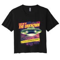Take Me To The Unknown UFO Alien Crop Top