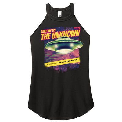 Take Me To The Unknown UFO Alien Women’s Perfect Tri Rocker Tank