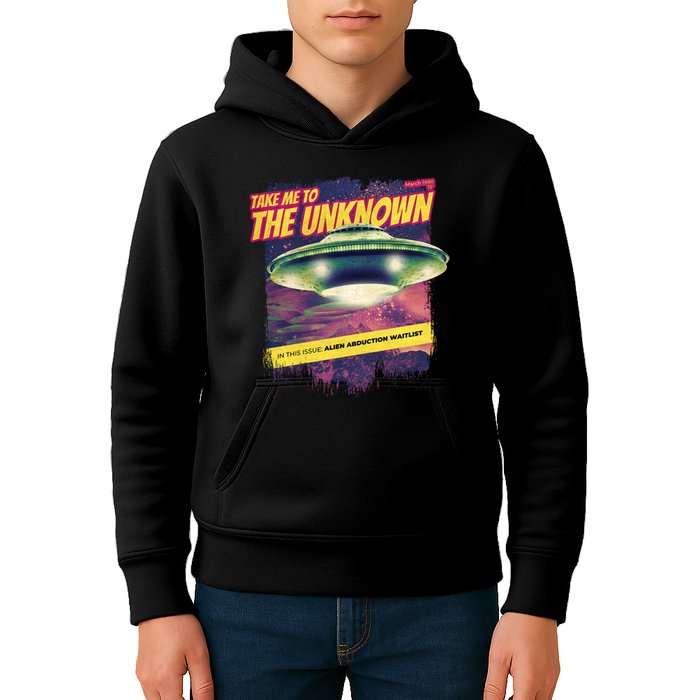 Take Me To The Unknown UFO Alien Kids Hoodie