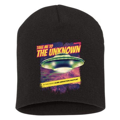 Take Me To The Unknown UFO Alien Short Acrylic Beanie