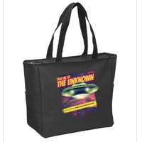 Take Me To The Unknown UFO Alien Zip Tote Bag