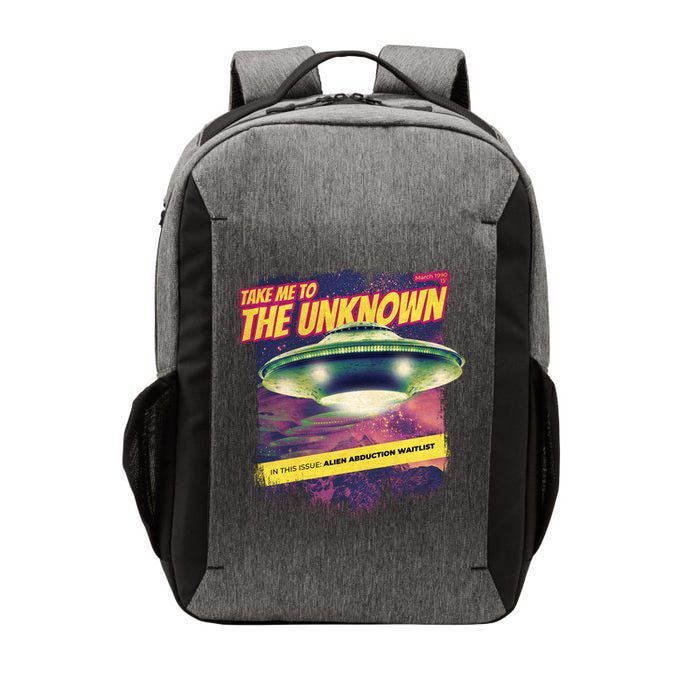 Take Me To The Unknown UFO Alien Vector Backpack