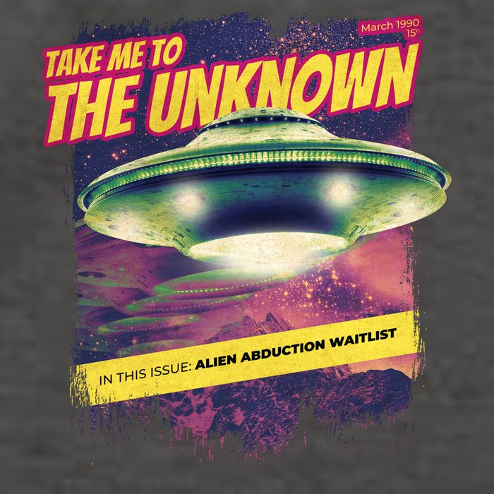 Take Me To The Unknown UFO Alien Vector Backpack