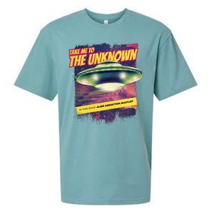 Take Me To The Unknown UFO Alien Sueded Cloud Jersey T-Shirt