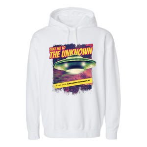 Take Me To The Unknown UFO Alien Garment-Dyed Fleece Hoodie