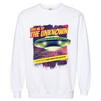 Take Me To The Unknown UFO Alien Garment-Dyed Sweatshirt