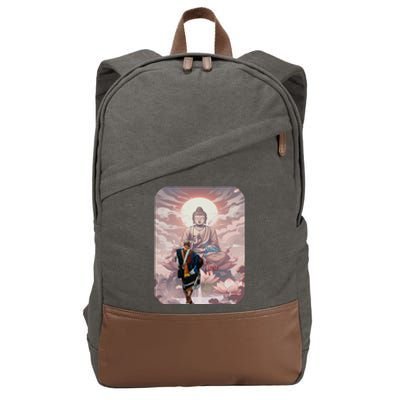 Thich Minh Tue On Back Monks Vietnamese Minh Tue Cotton Canvas Backpack