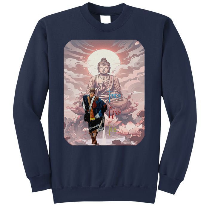 Thich Minh Tue On Back Monks Vietnamese Minh Tue Sweatshirt